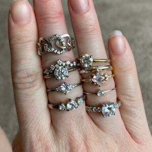 Sterling silver ring lot